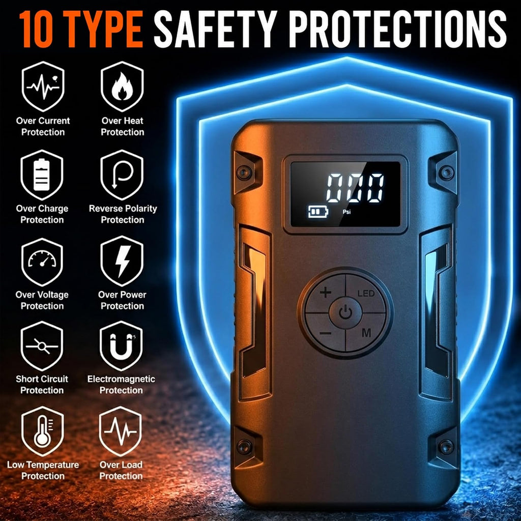 Portable Car Jump Starter and Tire Inflator